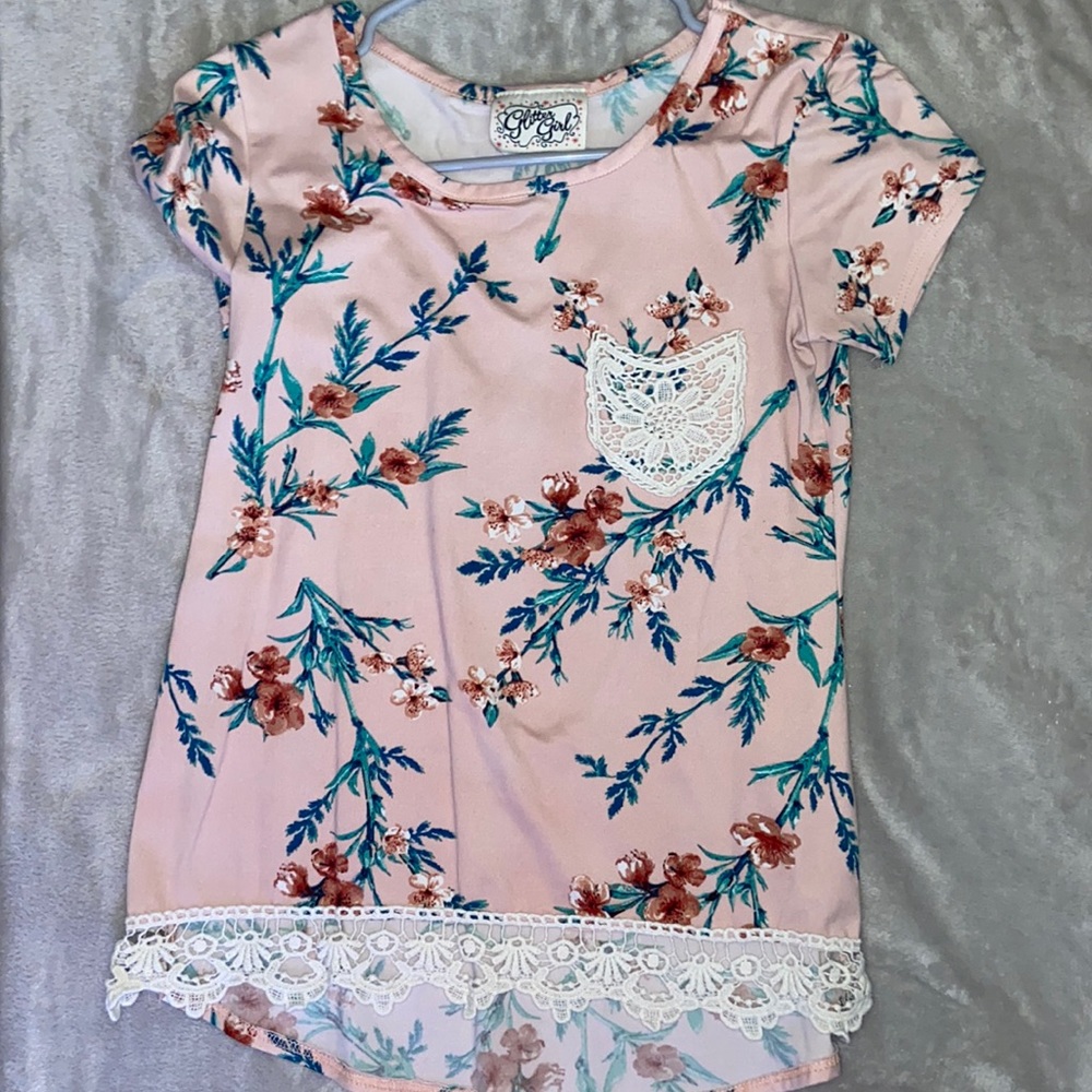 Beautiful flower print girls top